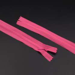 Молния потайная М-60 Тип-3 неразъемная нейлон розовая яркая