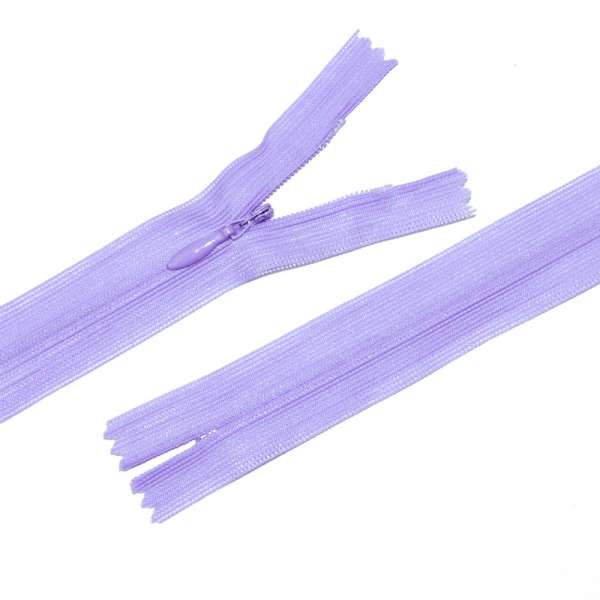 Молния потайная М-60 Тип-3 неразъемная нейлон сиреневая светлая