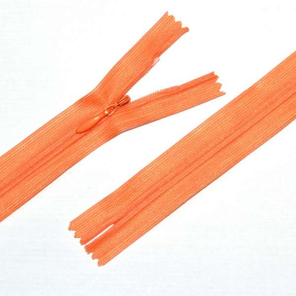 Молния потайная М-60 Тип-3 неразъемная нейлон оранжевая