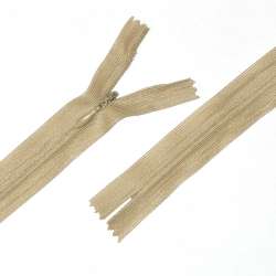 Молния потайная М-60 Тип-3 неразъемная нейлон серо-бежевая