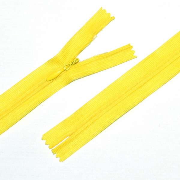 Молния потайная М-60 Тип-3 неразъемная нейлон желтая яркая