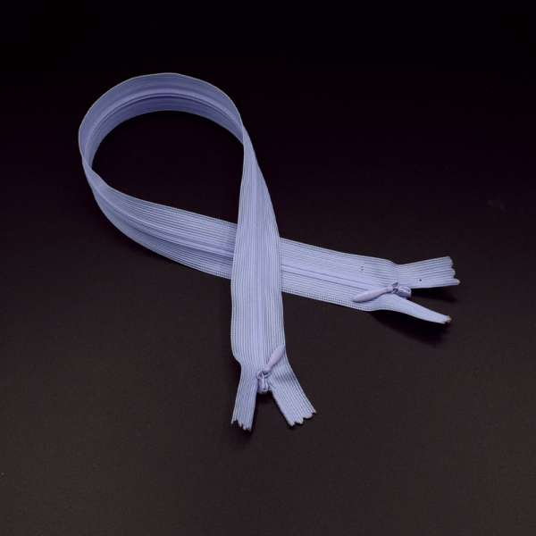 Молния потайная М-40 Тип-3 неразъемная 2 бегунка нейлон сиреневая светлая