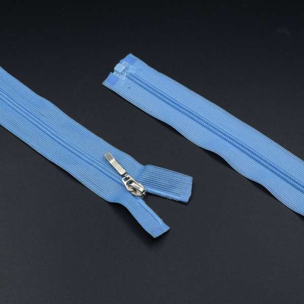 Молния спиральная М-60 разъемная нейлон голубая