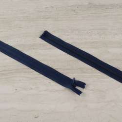 Молния потайная М-50 Тип-3 неразъемная х/б синяя темная