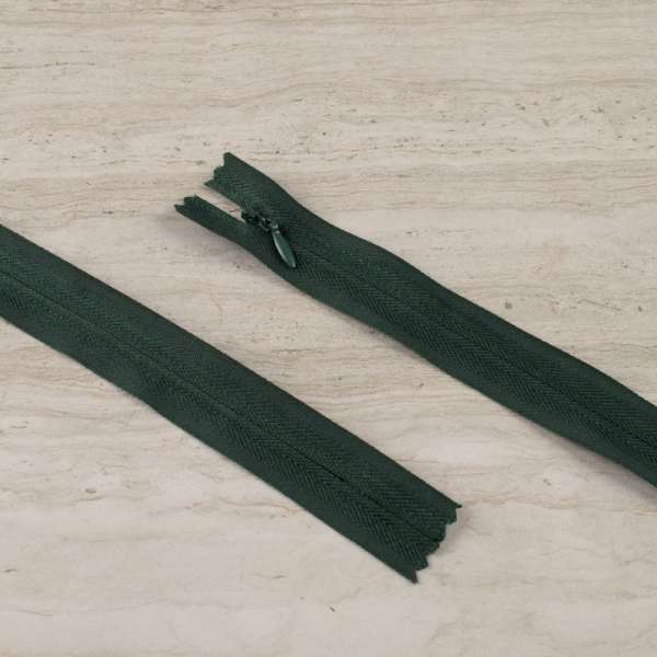 Молния потайная М-50 Тип-3 неразъемная х/б зеленая темная