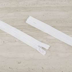 Молния потайная М-20 Тип-3 неразъемная х/б белая