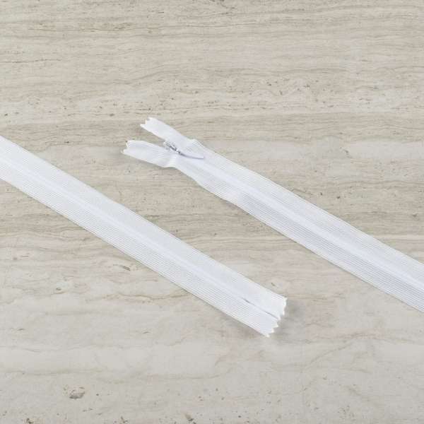 Молния потайная М-50 Тип-3 неразъемная нейлон белая