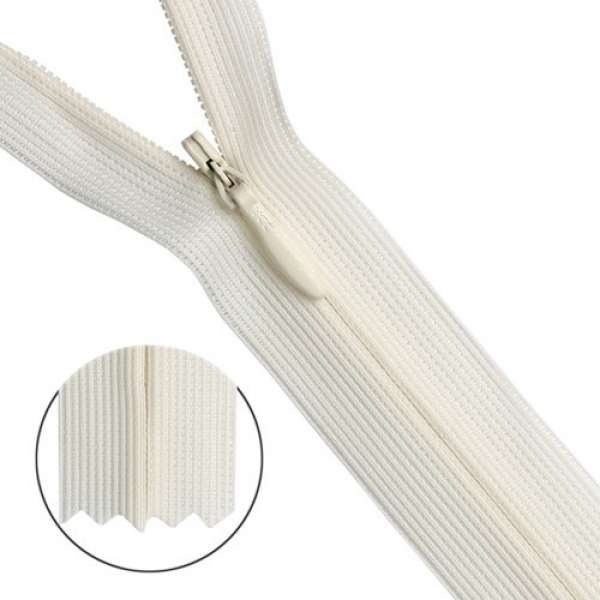 Молния потайная М-50 Тип-3 неразъемная нейлон айвори