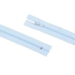 Молния спиральная М-20 Тип-3 неразъемная х/б голубая бледная