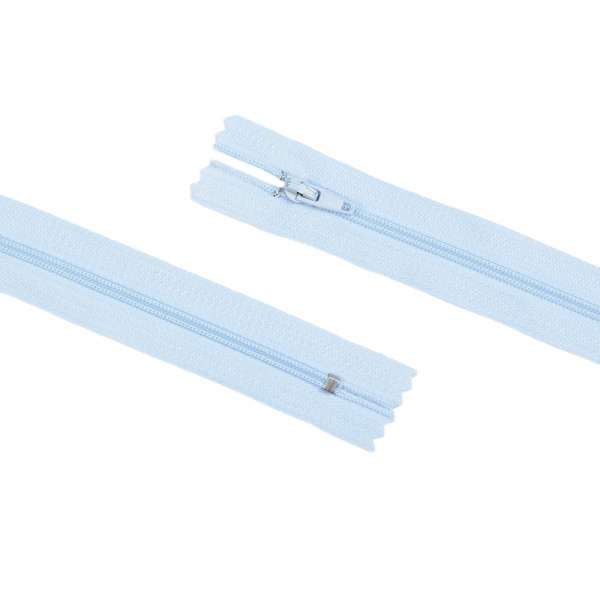 Молния спиральная М-20 Тип-3 неразъемная х/б голубая бледная