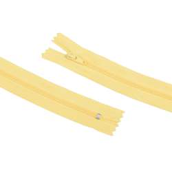 Молния спиральная М-20 Тип-3 неразъемная х/б желтая бледная