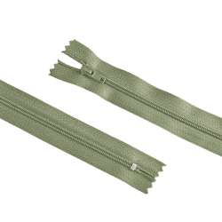 Молния спиральная М-20 Тип-3 неразъемная х/б светло-зеленая с серым оттенком