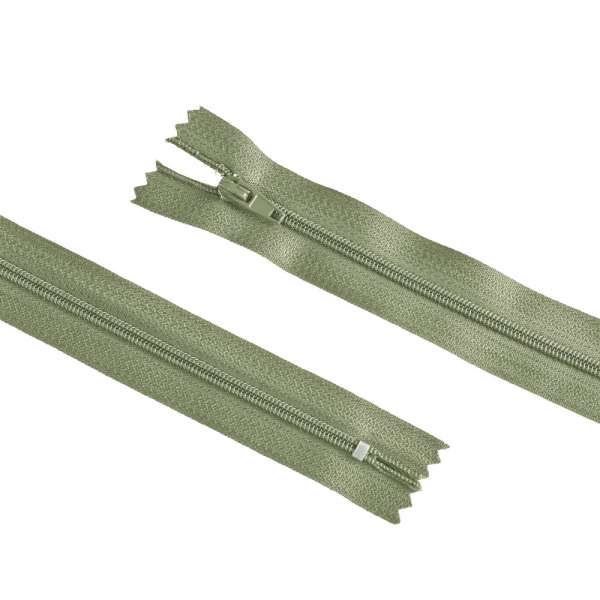 Молния спиральная М-20 Тип-3 неразъемная х/б светло-зеленая с серым оттенком