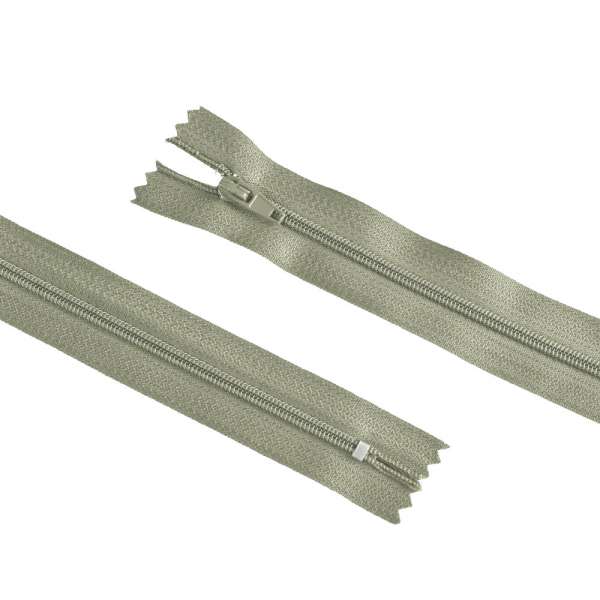 Молния спиральная М-20 Тип-3 неразъемная х/б светло-оливковая с серым