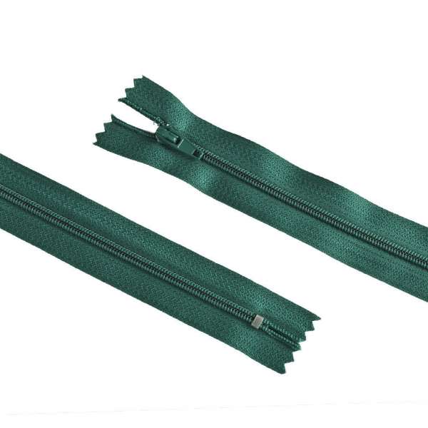 Молния спиральная М-20 Тип-3 неразъемная х/б зеленая малахитовая