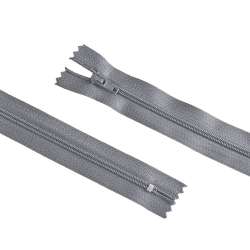 Молния спиральная М-20 Тип-3 неразъемная х/б серая асфальт