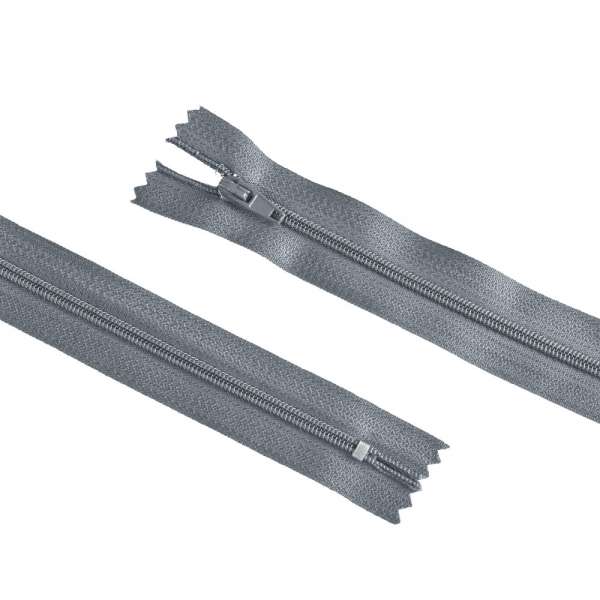 Молния спиральная М-20 Тип-3 неразъемная х/б серая с металлическим оттенком