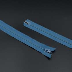 Молния спиральная М-20 Тип-3 неразъемная х/б бирюзово-серая темная