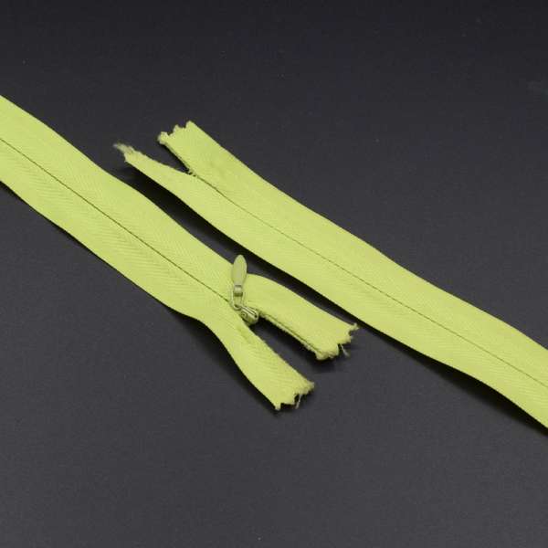 Молния потайная М-25 Тип-3 неразъемная х/б салатовая