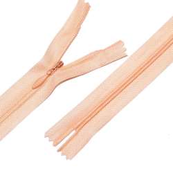 Молния потайная М-25 Тип-3 неразъемная нейлон персиково-бежевая