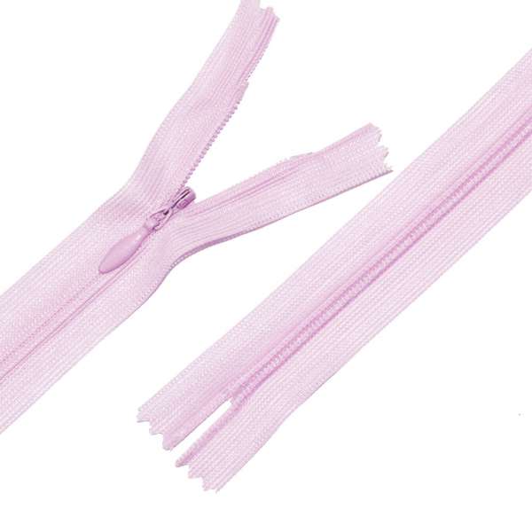 Молния потайная М-25 Тип-3 неразъемная нейлон розово-сиреневая