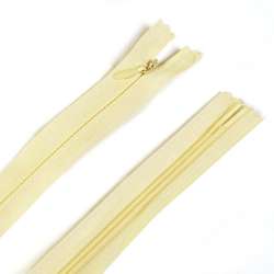 Молния потайная М-25 Тип-3 неразъемная х/б желтая бледная