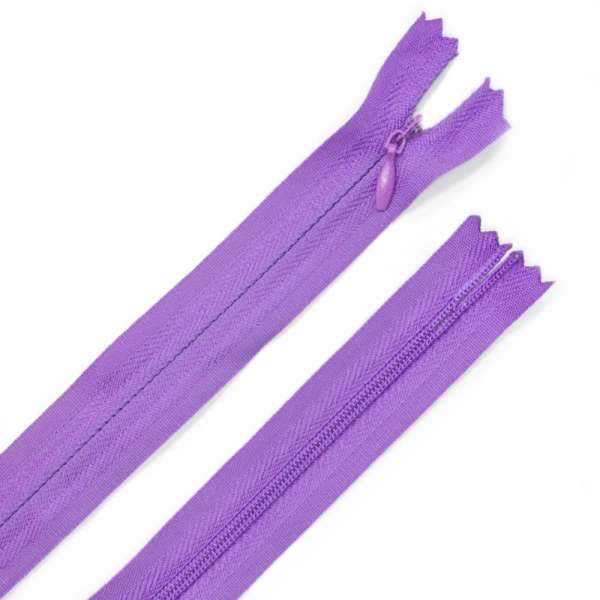 Молния потайная М-25 Тип-3 неразъемная х/б фиолетовая яркая