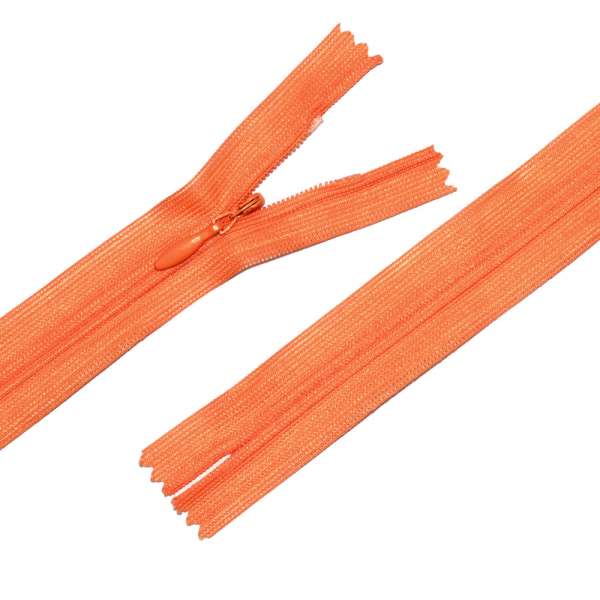 Молния потайная М-25 Тип-3 неразъемная нейлон оранжевая