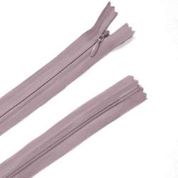 Молния потайная М-25 Тип-3 неразъемная х/б розово-серая