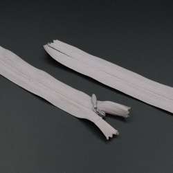 Молния потайная М-25 Тип-3 неразъемная х/б серо-розовая светлая