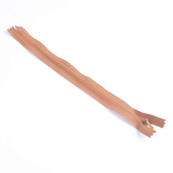 Молния спиральная М-25 Тип-3 неразъемная х/б коричневая с рыжим