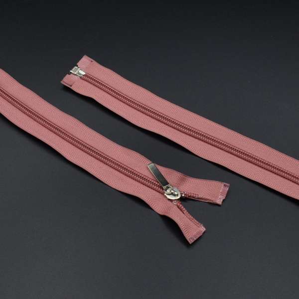 Молния спиральная М-60 Тип-2 разъемная х/б розовая с коричневым оттенком