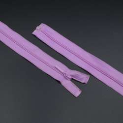 Молния спиральная М-60 Тип-2 разъемная нейлон сиренево-розовая бледная