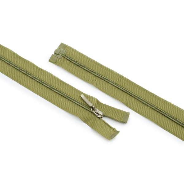 Молния спиральная М-60 Тип-2 разъемная нейлон зеленая-хаки светлая