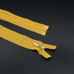 Молния спиральная М-60 Тип-2 разъемная нейлон бежево-оранжевая