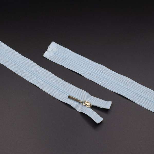 Молния спиральная М-60 Тип-2 разъемная нейлон голубая небесная светлая