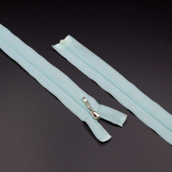 Молния спиральная М-60 Тип-2 разъемная нейлон бирюзово-синяя светлая