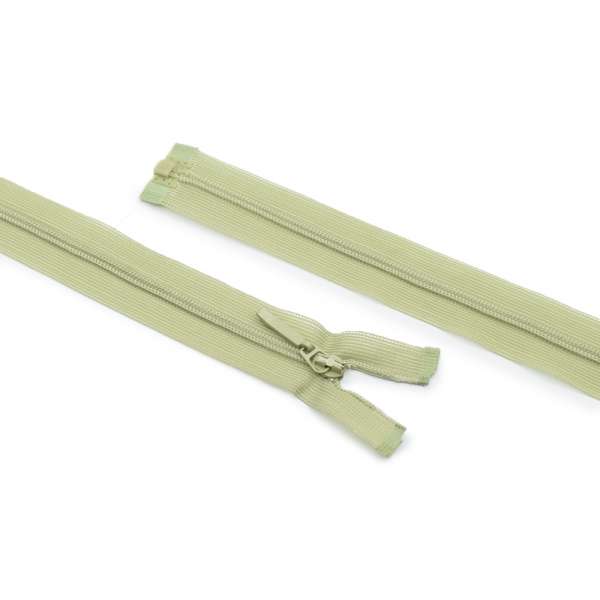 Молния спиральная М-60 Тип-3 разъемная нейлон серо-зеленая светлая