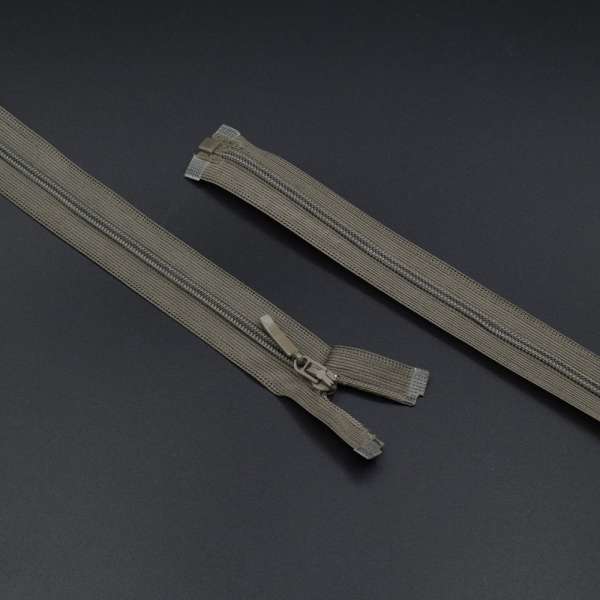 Молния спиральная М-60 Тип-3 разъемная нейлон серо-зеленая