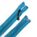 Молния спиральная М-70 Тип-5 разъемная х/б голубая темная