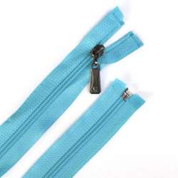 Молния спиральная М-70 Тип-5 разъемная х/б голубая