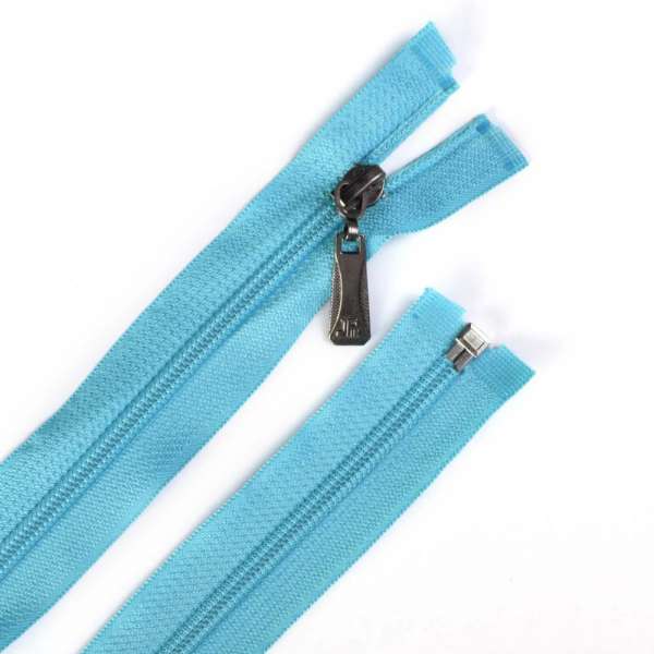 Молния спиральная М-70 Тип-5 разъемная х/б голубая