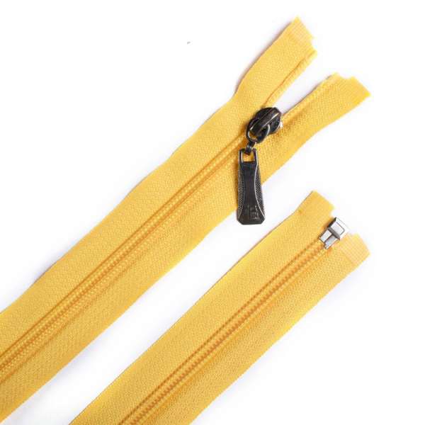 Молния спиральная М-70 Тип-5 разъемная х/б желтая светлая