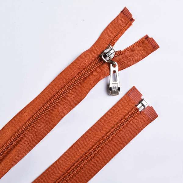 Молния спиральная М-70 Тип-5 разъемная х/б коричневая светлая