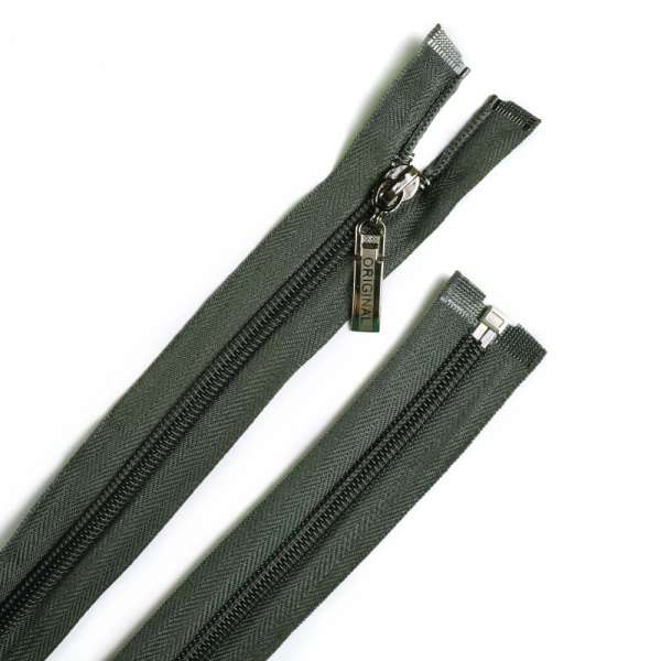 Молния спиральная М-70 Тип-5 разъемная х/б серо-зеленая