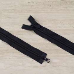 Молния спиральная М-100 разъемная 2 бегунка синяя темная