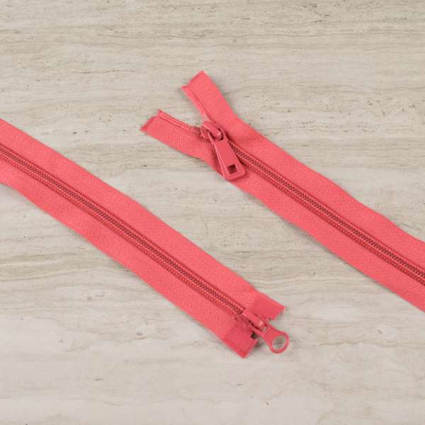 Молния спиральная М-100 разъемная 2 бегунка амарантовая