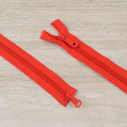 Молния спиральная М-100 разъемная 2 бегунка красная