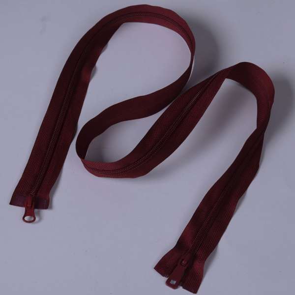 Молния спиральная М-100 Т-7 разъемная 2 бегунка вишневая