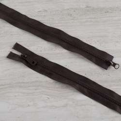 Молния тракторная М-100 Т-5 2 бегунка разъемная коричневая темная